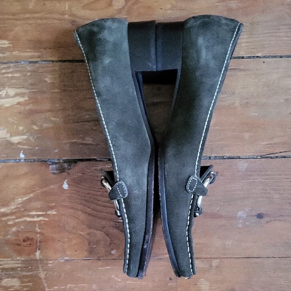 Prada Women's Green Suede Loafers - Picture 8 of 10